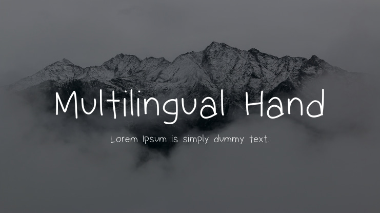 Multilingual Hand Font