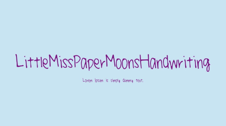LittleMissPaperMoonsHandwriting Font
