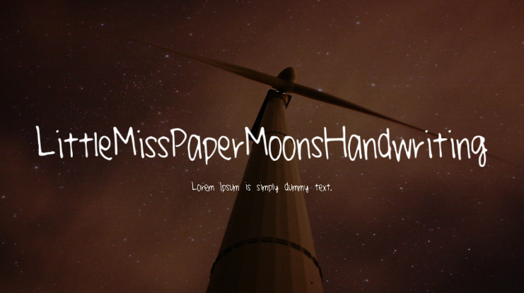 LittleMissPaperMoonsHandwriting Font