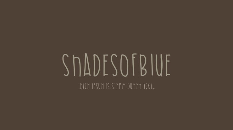 ShadesOfBlue Font