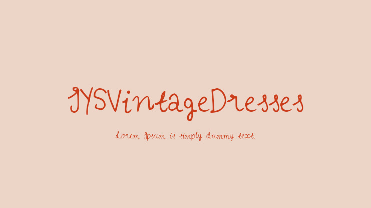 IYSVintageDresses Font