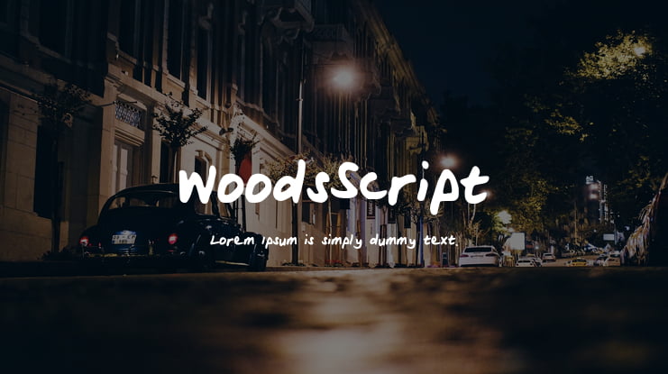 WoodsScript Font