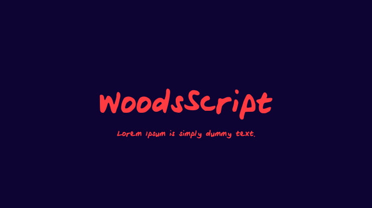 WoodsScript Font