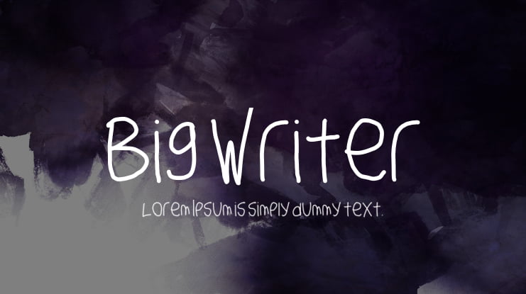 Big Writer Font