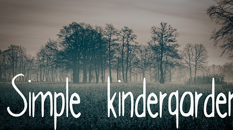 Simple_kindergarden Font