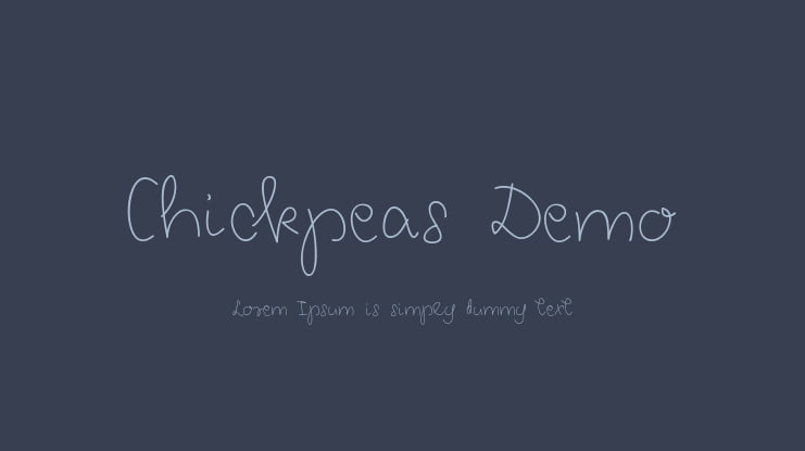 Chickpeas Demo Font