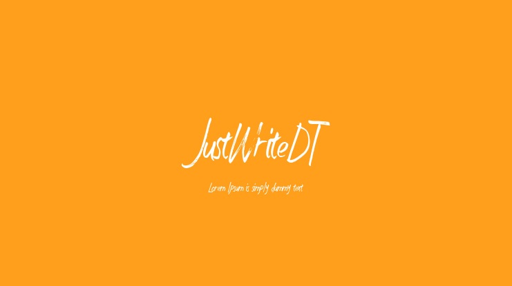 JustWriteDT Font