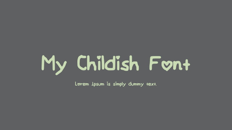 My Childish Font