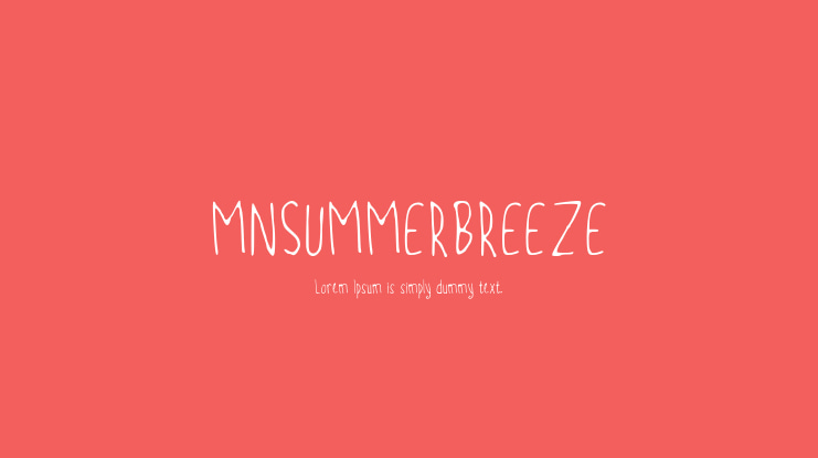 MNSUMMERBREEZE Font