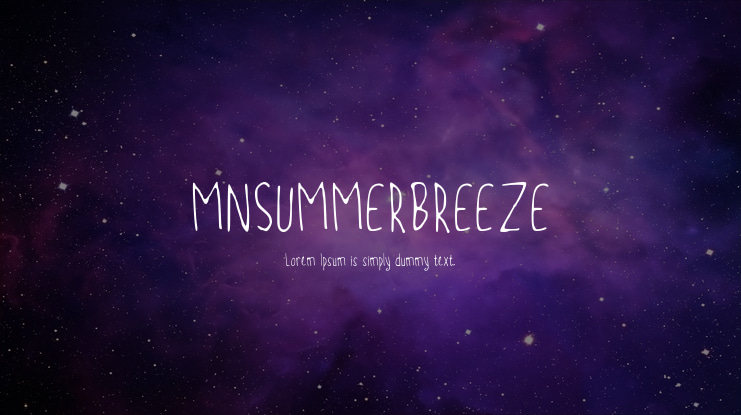 MNSUMMERBREEZE Font