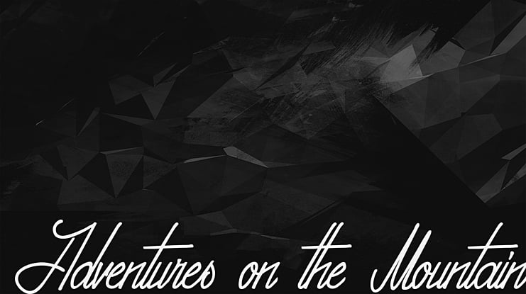 Adventures on the Mountains Font