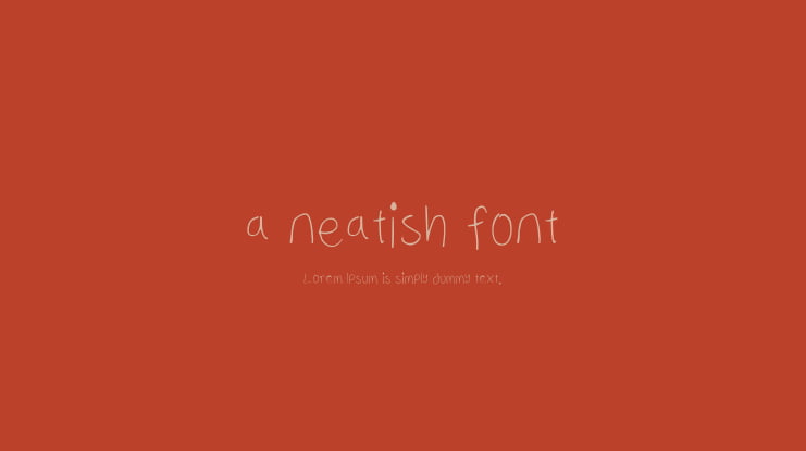 a neatish font