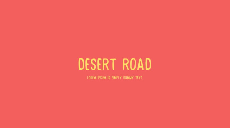 Desert Road Font
