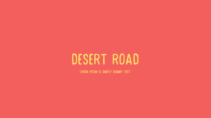 Desert Road Font