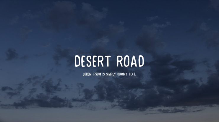 Desert Road Font