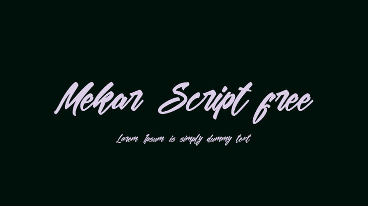 Mekar Script free Font