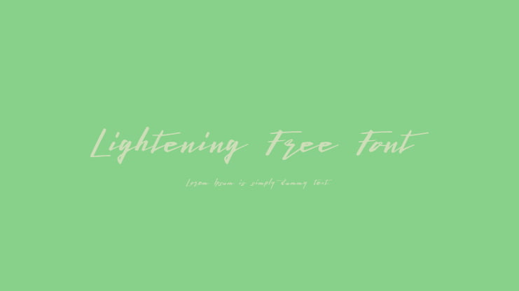 Lightening Free Font