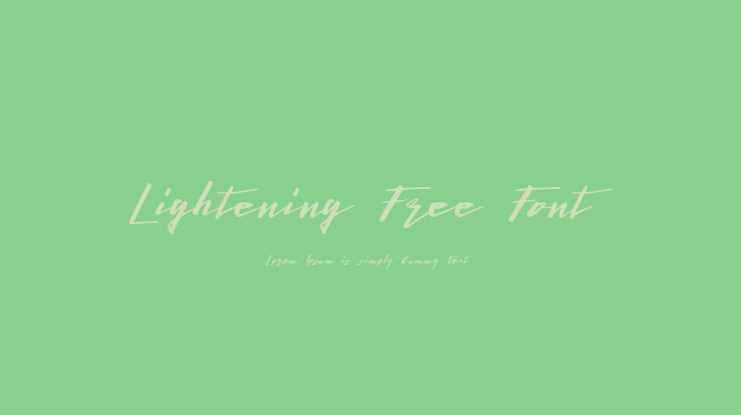 Lightening Free Font