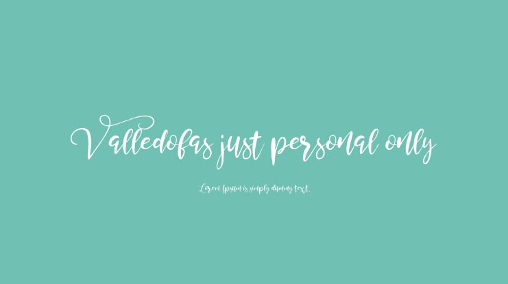 Valledofas just personal only Font