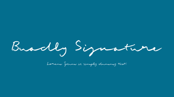 Buadly Signature Font