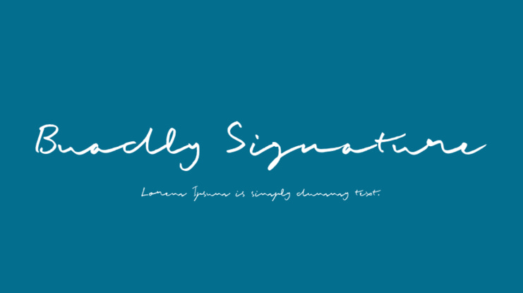 Buadly Signature Font