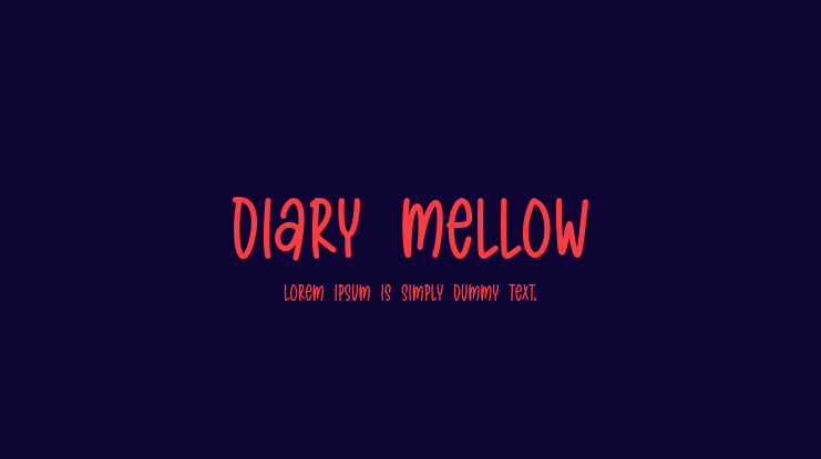 Diary Mellow Font