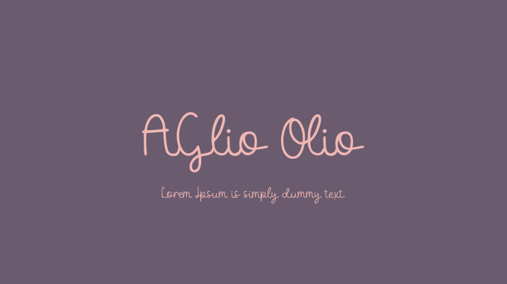 AGlio Olio Font