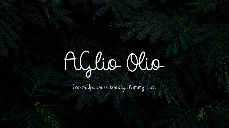AGlio Olio Font