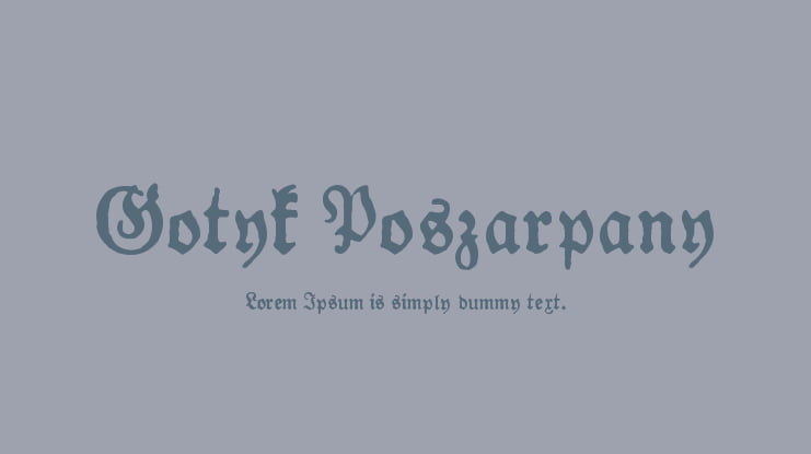 Gotyk Poszarpany Font