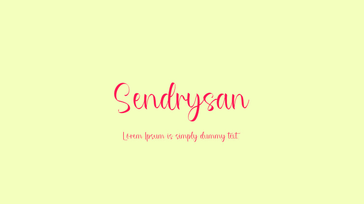 Sendrysan Font