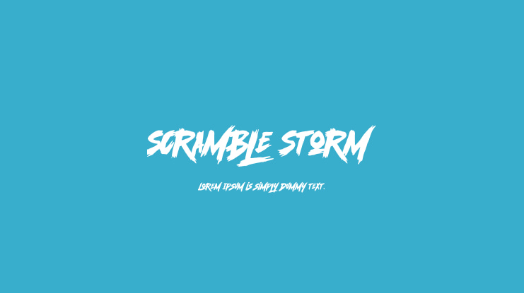 Scramble Storm Font