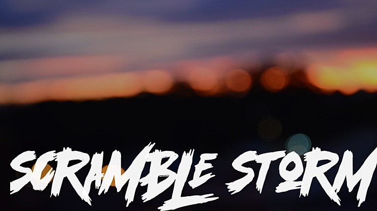 Scramble Storm Font