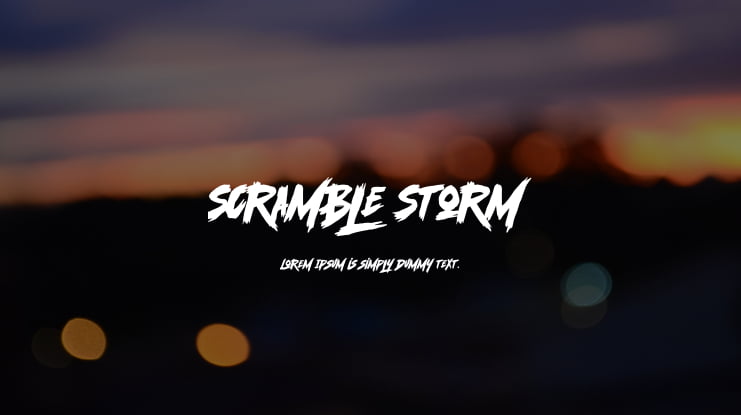 Scramble Storm Font