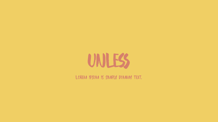 Unless Font