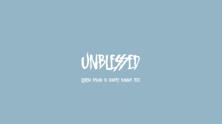 Unblessed Font