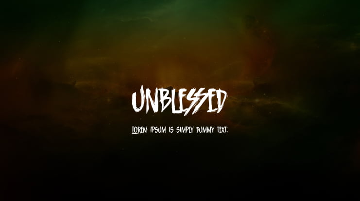 Unblessed Font