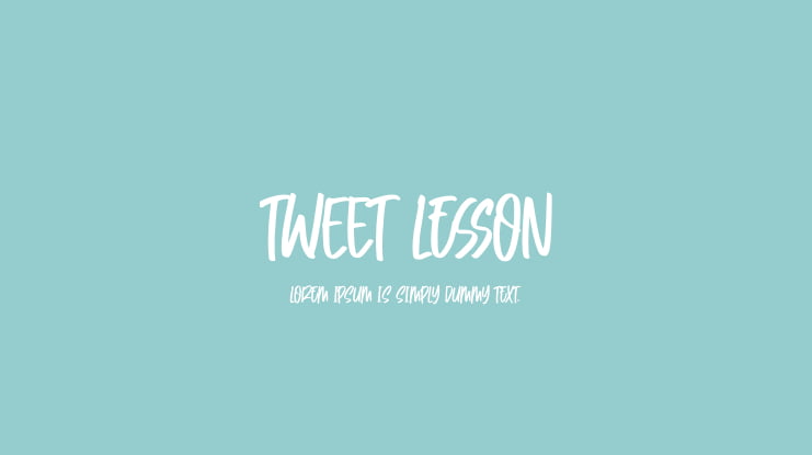 Tweet Lesson Font