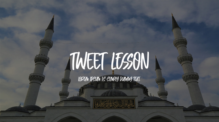 Tweet Lesson Font