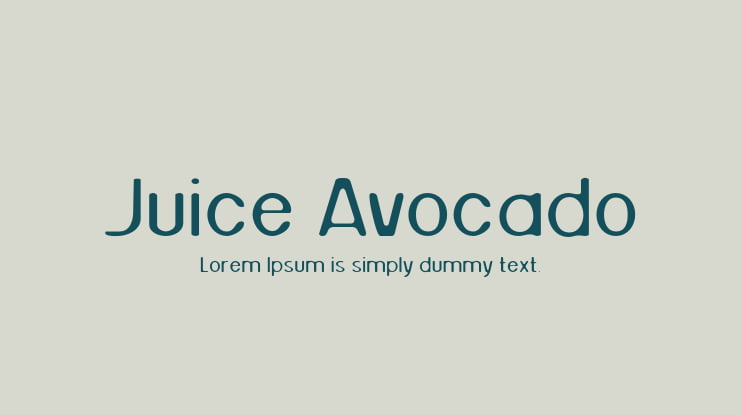 Juice Avocado Font