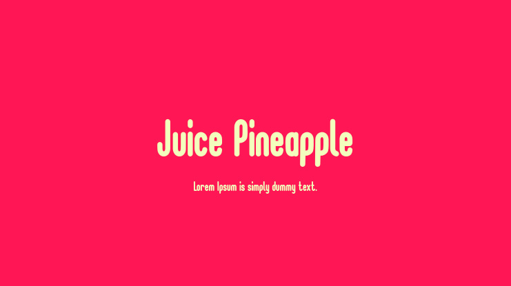 Juice Pineapple Font