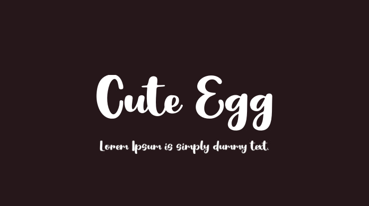 Cute Egg Font