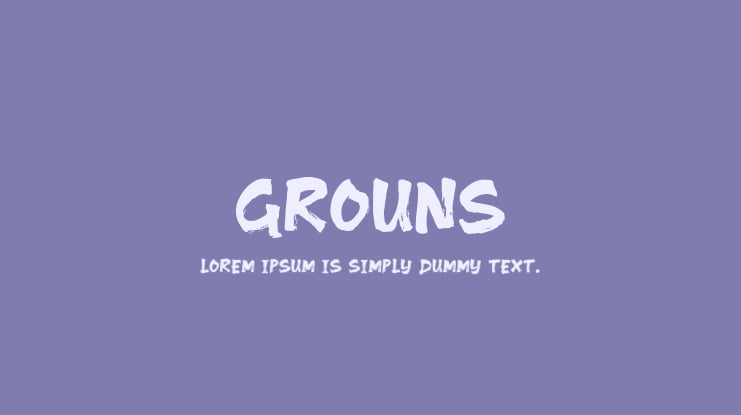 Grouns Font