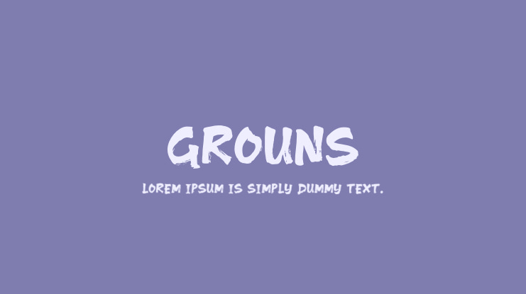 Grouns Font