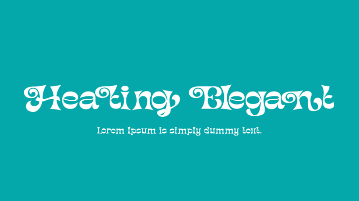 Heating Elegant Font