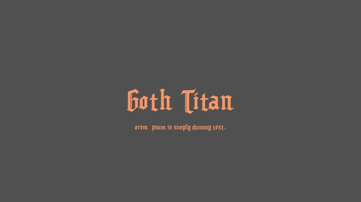 Goth Titan Font