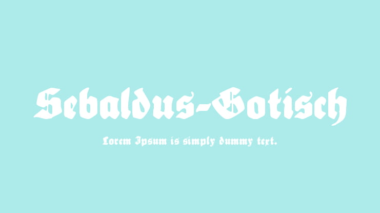 Sebaldus-Gotisch Font