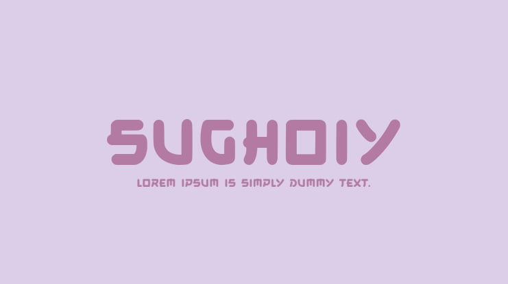 Sughoiy Font