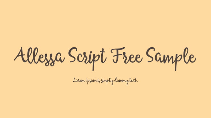 Allessa Script Free Sample Font