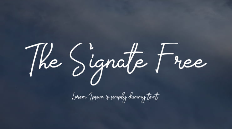 The Signate Free Font