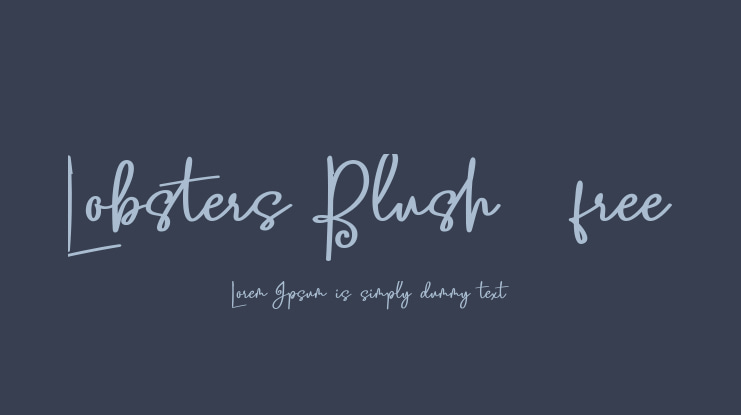 Lobsters Blush  free Font